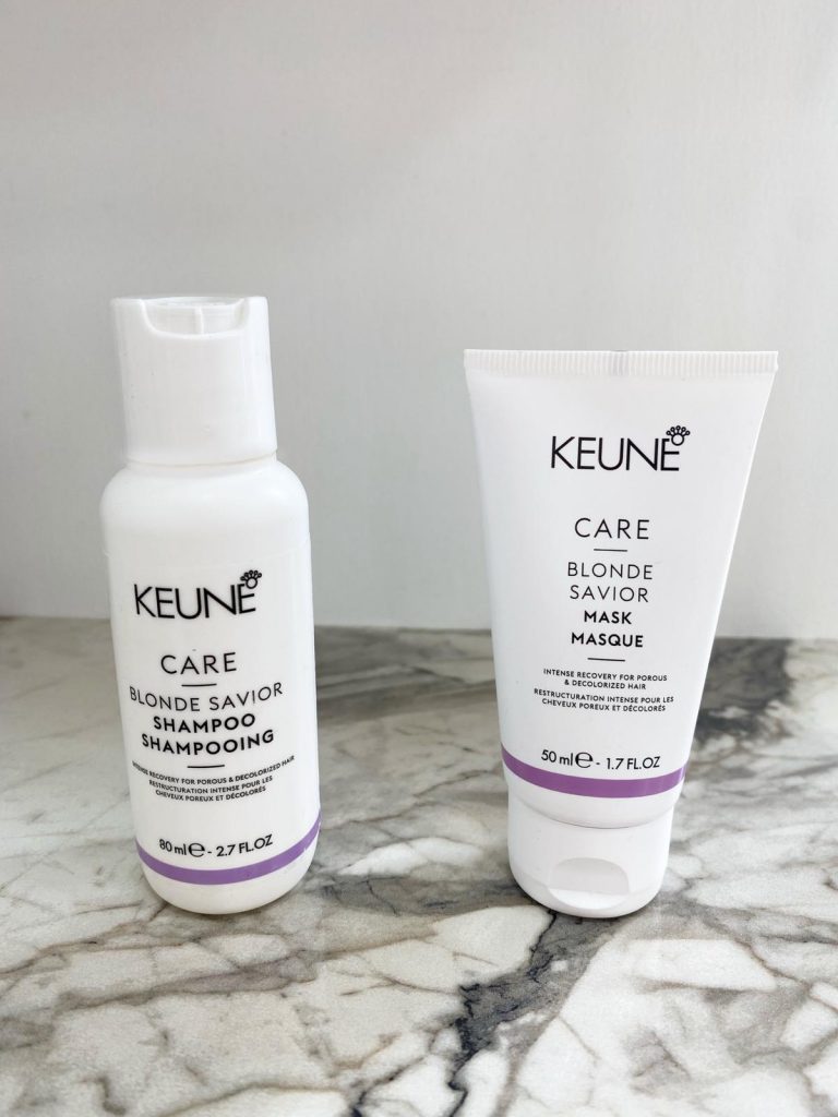 KEUNE Care Blonde Saviour Shampoo Mask Mini Travel Set Hidden Hair